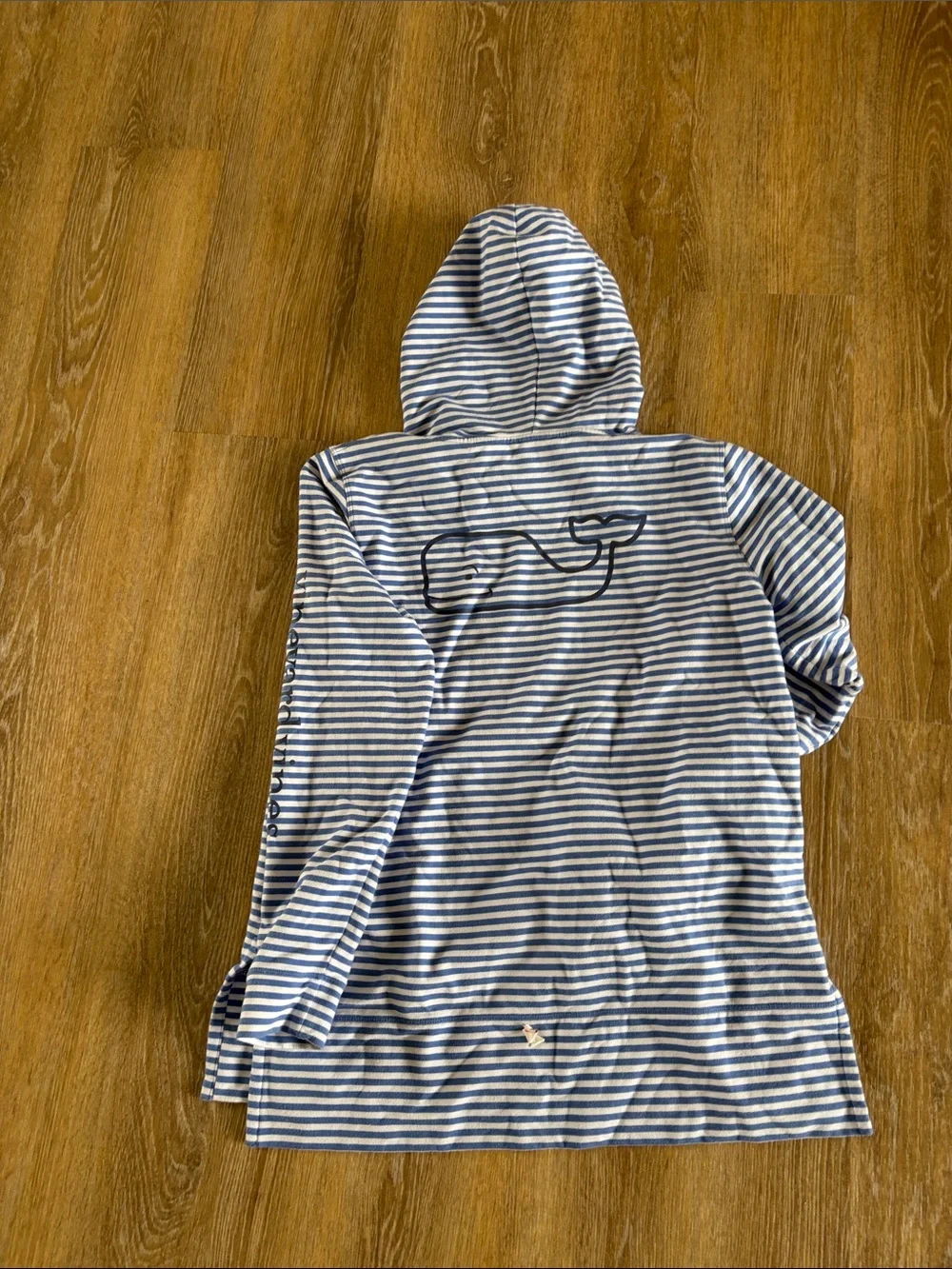 Vineyard Vines Blue & White Striped Hooded Pullover - Picture 5 of 5